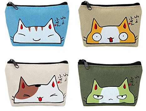 Münzbörse Mini, Kleingeldbörse, Schlüsseltasche, Klein Geldbörse, Geldsack Münzbeutel, Münzbörsen Mini, Täschchen Klein, Münzbeutel Kinder, Zip Pocket, Münzbeutel klein, Münzbeutel Damen, 4Stück