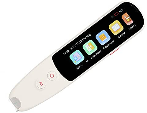 Sprachübersetzergerät WiFi, 134 Sprachen OCR-Stift-Scanner-Lesegerät mit 3,0-Zoll-Touchscreen-Legasthenie, Geeignet für Sprachlernende, Unterstützung von Textauszügen,