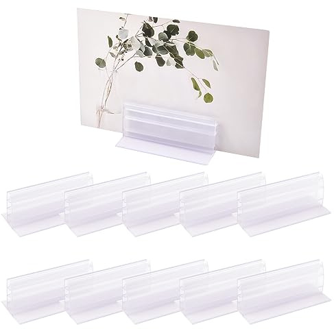 WANDIC 10 supporti per pannelli acrilici, 7,5 x 4 x 3 cm, autoadesivo, con nastro in schiuma bianca, supporto in acrilico per carte e foto