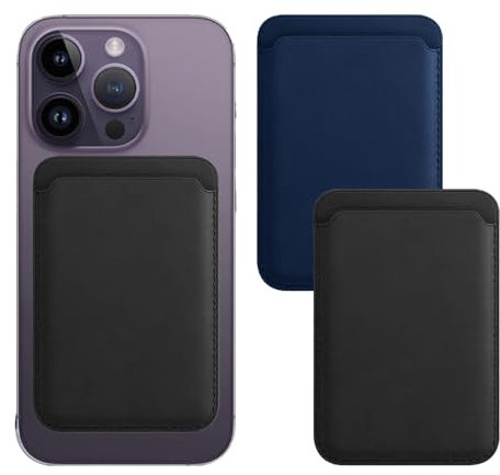 GTYHH 2 Uds Tarjetero Magnético, Tarjetero De Cuero PU, Tarjetero Portátil para Teléfono Móvil, Tarjetero Antideslizante, Accesorios para Teléfono Móvil
