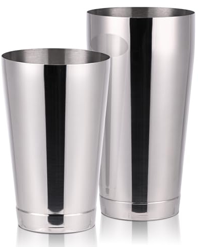 Boston - Set di shaker per cocktail, professionale da 590 ml e 680,4 g, in acciaio inox per uso alimentare, shaker per Martini in metallo, strumenti essenziali per baristi.
