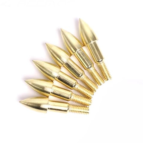 24/50pz Punte di Freccia 75 e 100 grani Avvitate Broadhead, Tiro con l'arco Proiettili Punte da Campo, Color Oro Testa di Freccia per Bersaglio Pratica Caccia Frecce Accessori (24pc 100 grain)