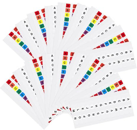 FUNOMOCYA 20 Sets Alphabetische Registerreiter Bunte Wasserfeste Seitenmarker Selbstklebende Az Etikettenaufkleber Zum Sortieren Von Dateien Anmerkungsreiter Für Bücher