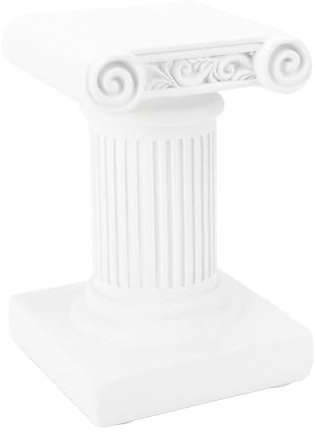 Decorazione Colonna del Pilastro Romano Bianco Puro, Statue Intagliata per L'angelo per la Casa di Nozze, Base di Figurine da Giardino, Supporto per Candele per Gioco di Sabbia