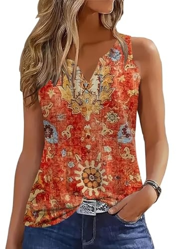 GRMLRPT Debardeur Femme Été Blouse sans Manches Chic Elégant T-Shirt Décontracté Cami Tops Basique Débardeurs Hauts Col V Tank Top (Multicolore,S)