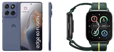 Motorola edge 60 fusion, Pantone Slipstream, Moto AI Smartphone, 50MP Sony LYTIA Camera, Includes Protective Cover and Moto watch fit, PANTONE Trekking Green