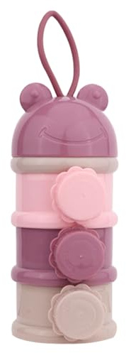 Conteneur de voyage pour formule en poudre – 15 cm, 3 couches, distributeur de lait en poudre anti-déversement, stockage portable | Boîte de rangement d'alimentation pour collations au lait, Fruits, v