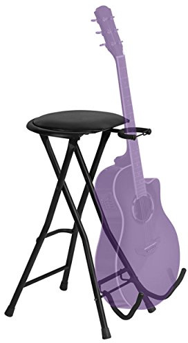 OnStage On-Stage DT7500 Guitarist Stool with Footrest,Black