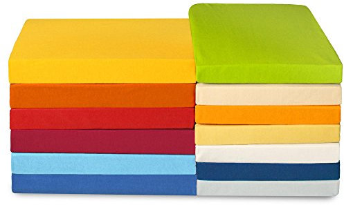 CelinaTex High-Line Baby Spannbettlaken 2er Set 60x120-70x140 cm weiß Mako Baumwolle 180g/qm Bettlaken Jersey Spannbetttuch