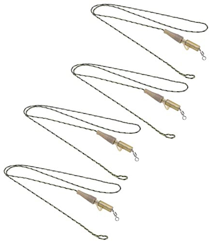 VGEBY Angelgerät Leader Clips Karpfen, Leaders Austauschbare Hybrid Camo Leadcore Leaders Zum Angeln Karpfen Core Line Fishing Set(Gummi-Clip-Kombination) Angelwerkzeuge