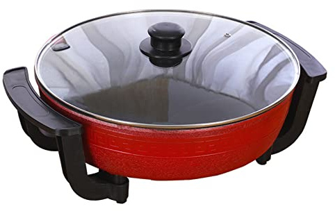 Elektrisk hot pot, 6 l 2 sidor wokpanna kök eldgryta kinesisk soppgryta köksredskap 1 300 W 220 V för sovsal, kontor, elektrisk kastrull