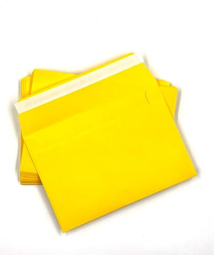 umschlag-discount - Briefumschläge ohne Fenster - C6 - selbstklebend - Brief Umschläge 114 x 162 mm - Sichtschutz, Made in Germany (Gelb, C6)