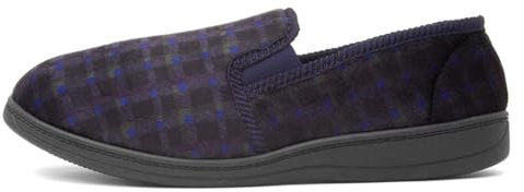Jo & Joe Edward Mens Navy Wider Fit Full Slipper - Size 10 UK - Blue