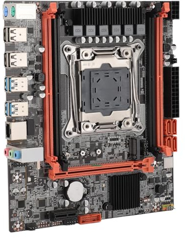 Sxhlseller X99 Mainboard LGA 2011-3 für E5 & i7 - DDR4 4-Kanal bis 128GB, M.2 NVMe PCIe, 6-Phasen-Stromversorgung, USB 3.0/2.0,