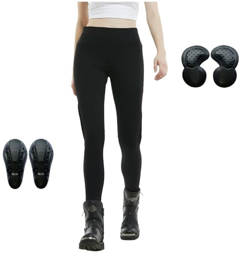 HOMDECR Damen Slim Fit Motorrad Jeans Mit Protektoren Knie Und Hüftprotektoren Stretch Slim Fit Denim Motorradhose Cargo Motorradjeans Schutzhose Biker Pants (M)
