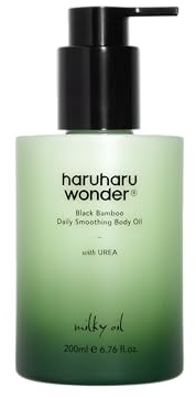 HARUHARU - Olio per il corpo levigante quotidiano Bamboo Nero, 200 ml