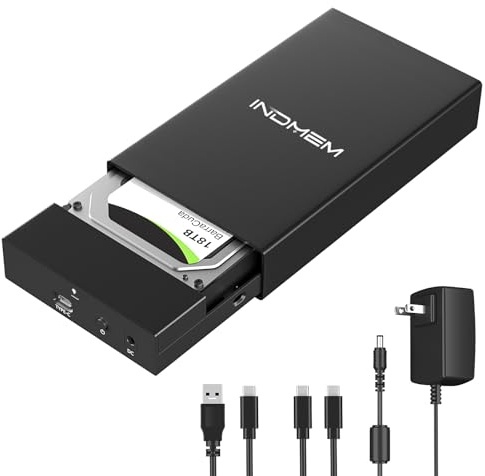 Alloggiamento adattatore SAS a USB con USB-C, 5 Gb/s Tool-Free Hard Drive Case Docking Station per SAS/SATA HDD/SSD, capacità massima di 18 TB