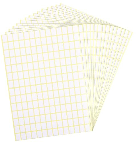 2940 Pcs Small White Label Stickers 13 X 9 mm Blank Matte Rectangular Labels Removable Sticky Labels Price Stickers for Jars Boxes File Folders Envelopes School Office Kitchen
