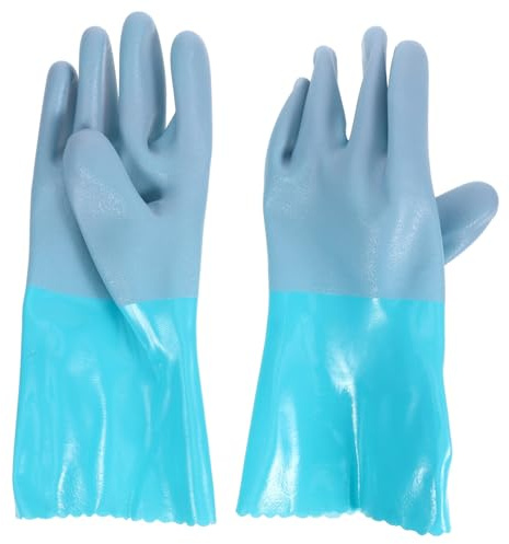 POPETPOP 1 par Guantes Antideslizantes para Limpieza de Pescado y Guantes de Trabajo Impermeables y Resistentes Punzones Diseño Ergonómico y Cómodo para Pesca y