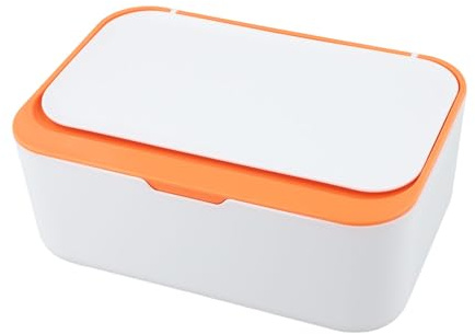 Scatola per salviette umidificate con coperchio in gomma per ufficio per dispenser di salviette per bambini, compatta, 19 x 13 x 7,8 cm, porta fazzoletti igienici per bagno, guarnizione in