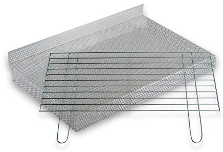 BitWa grillgaller och kastrull 100 x 60 cm i en uppsättning grillkamin