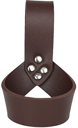 Linghe Porte-ceinture en cuir véritable pour épées LARP Moyen-Âge Viking Carnaval Fête costumée Halloween Holster en cuir