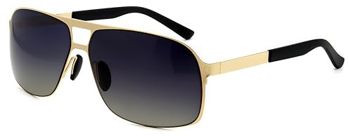 Global Glasses lätta solglasögon för män metallram förarglasögon UV400 skydd breda solglasögon XL