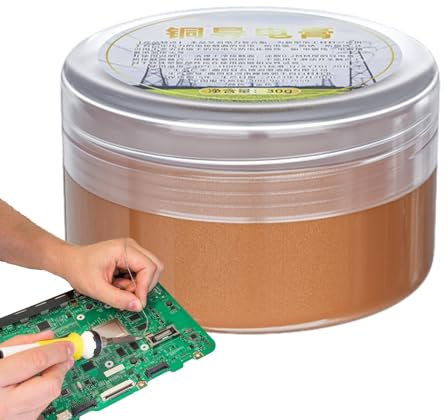 Grasa dieléctrica para electricidad, 30 g, pasta conductora para automoción, grasa de cobre conductora | Grasa de conexión antisecante para contactos eléctricos, pasta de conexión de batería para el