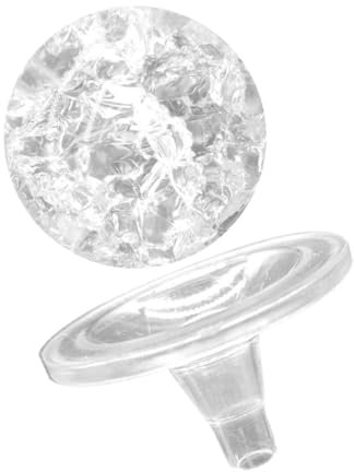 ABOOFAN Crystal Ball Feng Shui Water Wheel 5cm Ice Crackle Sphere with Glass Base Decorative Indoor Fountain Ornament for Home Tabletop Display