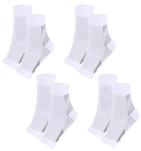 4 par kompressionsstrumpor kvinnor män ankelbandage professionell ankelbandage sport achilles stöd medicinska stödstrumpor kompressionsvärmare fotled plantar fasciitis strumpor