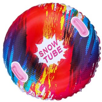 Aufblasbarer Schlitten, Schlittenrohr, farbige Schneerohre mit Griffen -Anti -Be -Design -Schnee -Röhrchen für Schlitten, für Kinder, Erwachsene und