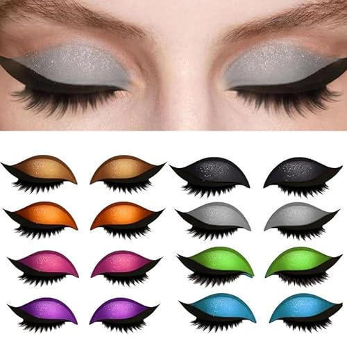 Patch per ciglia Lazy Eye Shadow, adesivi per ciglia Lazy, 8 paia di adesivi per ombretti glitterati