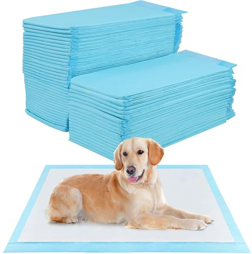 50 Pezzi Tappetini Igienici per Cani, 60 x 90cm Traversine cani, 5 Strati Tappetini Assorbenti per Cani, Tappetini Cane Superficie ad Asciugatura Rapida, Addensare