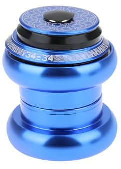 YINETTECH Juego de Dirección de Aleación de Aluminio de 34-34 Mm para Horquilla Delantera de 34 Mm Cuadro de Acero Tubo de Dirección Azul