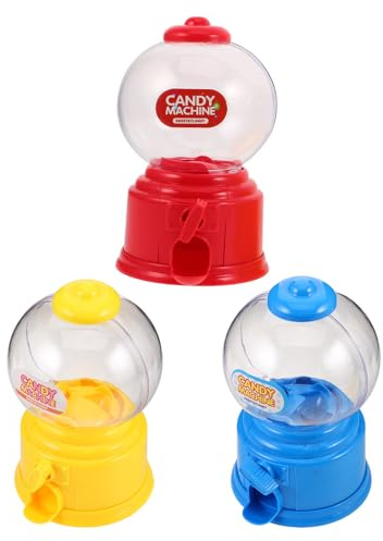 NUOBESTY Mini Distributore di Caramelle da Tavolo 3 Pezzi Colori Assortiti, Simpatico Distributore di Snack, Accessorio Salvaspazio per Feste e Regali Compleanno