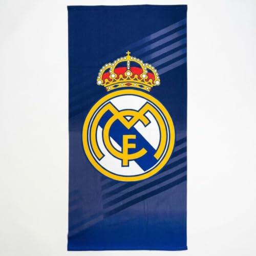 Toalla Real Madrid 26.0 x 3.0 x 37.0 cm Niño y Niña - Toalla Infantil Real Madrid Suave y Absorbente para Playa, Pisicna y Natación, Toalla Infantil Verano 2-10 Años