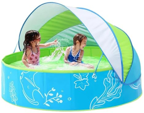 Foldable Pool Outdoor Play Summer Ball Pit With Sunshade Canopy