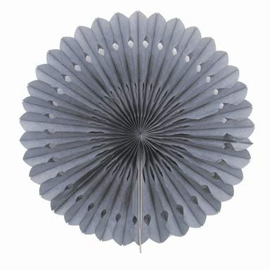 Creativery 1 Papierfächer 40cm (hell Silber/grau 012H) // Deko Papier Fächer Rosetten Blumen Raumdeko Papierrosetten Hängedeko