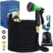 GRANDMA SHARK Upgraded Expandable Garden Hose with 8 Modes Water Spray Gun 22m, Durable 3450D Weave and Solid Brass Connectors, Garden Hose Reel,No-Kink Flexible Magic Water Pipe(75ft/22m)