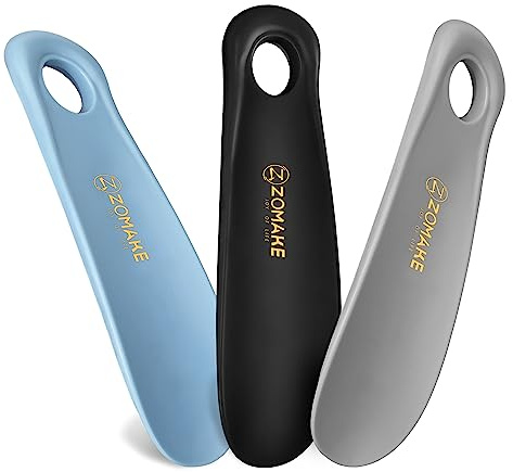 ZOMAKE Plastic Shoe Horn,3pcs Travel Shoe Horns for Men, Women, Seniors& Kids - Boot Shoehorn - Shoe spoon - Shoe helper