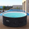 Arebos aufblasbarer Whirlpool | extra dünn | In- & Outdoor | 7 Personen | ⌀ 180 cm | Drop-Stitch-Technologie | 130 Bubble Spa & Wellness Massagedüsen | mit Heizung bis 40°C | 1120 Liter | Palmenmuster