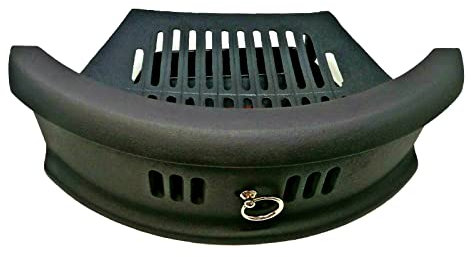 Vintage Decor ® Complete Cast Iron Fire Set. Comprising of Grate Ashpan & Lifting Tool & Bowed Front Fret Black 14 to suit fireplace opening size of 14 inches Solid Fuel Natural Open Fireplace
