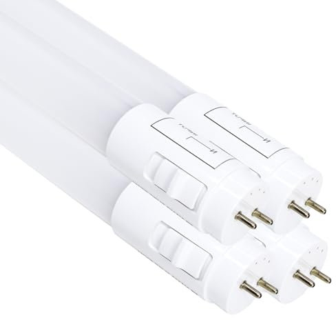 LED ATOMANT Packung mit 4 LED Röhre 150cm 24W, CCT (Farbwahlschalter Warmweiß, Neutralweiß oder Kaltweiß), 2900 Lumen, Starter inklusive, Norm T8