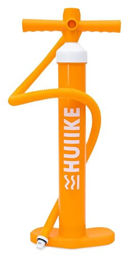Sup Pumpe Doppelhub - HUIIKE | Pumpe Stand Up Paddle 15 PSI, Luftpumpe Sup Handpumpe Stabil | Handpumpe Manuell für Stand Up Paddling Board Zubehör Gadgets | Luftpumpe für Standup Paddle mit Manometer