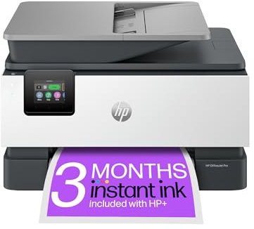 HP OfficeJet Pro 9120e All-in-One Printer | Colour | Printer for Small Office | Print, Scan, Copy Automatic Document Feeder| 3 Months of Instant Ink with HP | Easy Setup | Up To 3 Years Warranty
