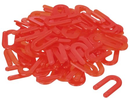 sourcing map Cuñas de plástico, espaciadores en U de herradura para nivelación de azulejos de construcción de 1/8 pulgadas, color rojo, 100 unidades