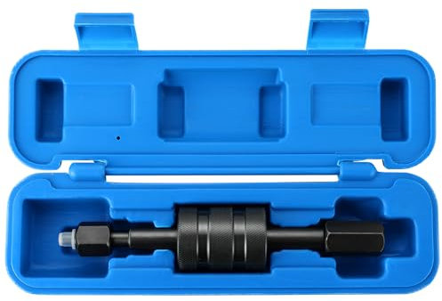 DASBET Diesel Injector Puller Tool Fuel Injector Removal Set with M8 M12 M14 Thread Adaptors Slide Hammer Extractor Common Rail Injector Remover for Bosch Lucas diesel injectors