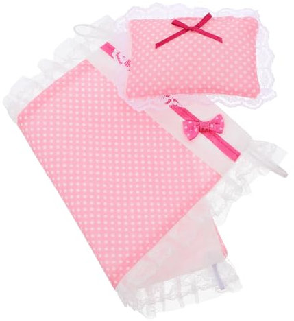 IMIKEYA 1 Set Miniatur Bettwäsche Puppenhaus: Mini Kissen und Decke Puppen Zubehör Bettwäsche Puppenhaus Schlafzimmerzubehör für 6-Zoll-Puppen