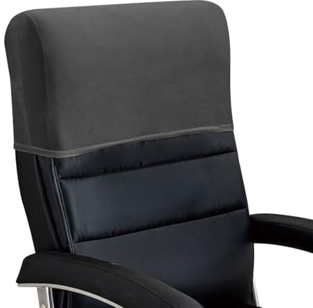 Copertura elasticizzata per poggiatesta sedia da ufficio – Protezione schienale elastica minimalista spessa morbida tinta unita coprisedia per scrivania capo schienale alto sedia computer lavoro