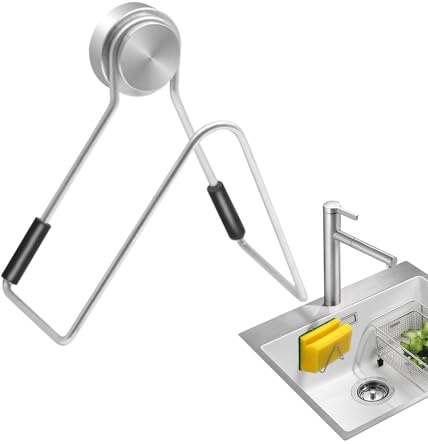 Zyntora Soporte para Esponjas De Cocina | Organizador para Estropajos de Fregadero con Imán | Rack Organizador de Secado Rápido en Acero Inoxidable para Viviendas de Alquiler Hogares Hoteles Paños de